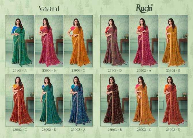 Vaani 23901 By Ruchi Printed Chiffon Sarees Catalog